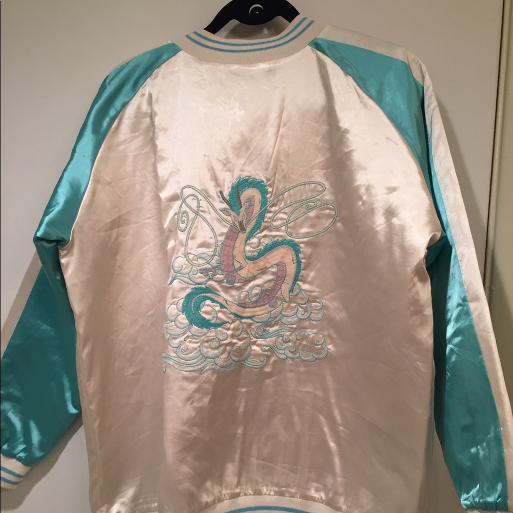 Haku Spirited Away Satin Bomber XL